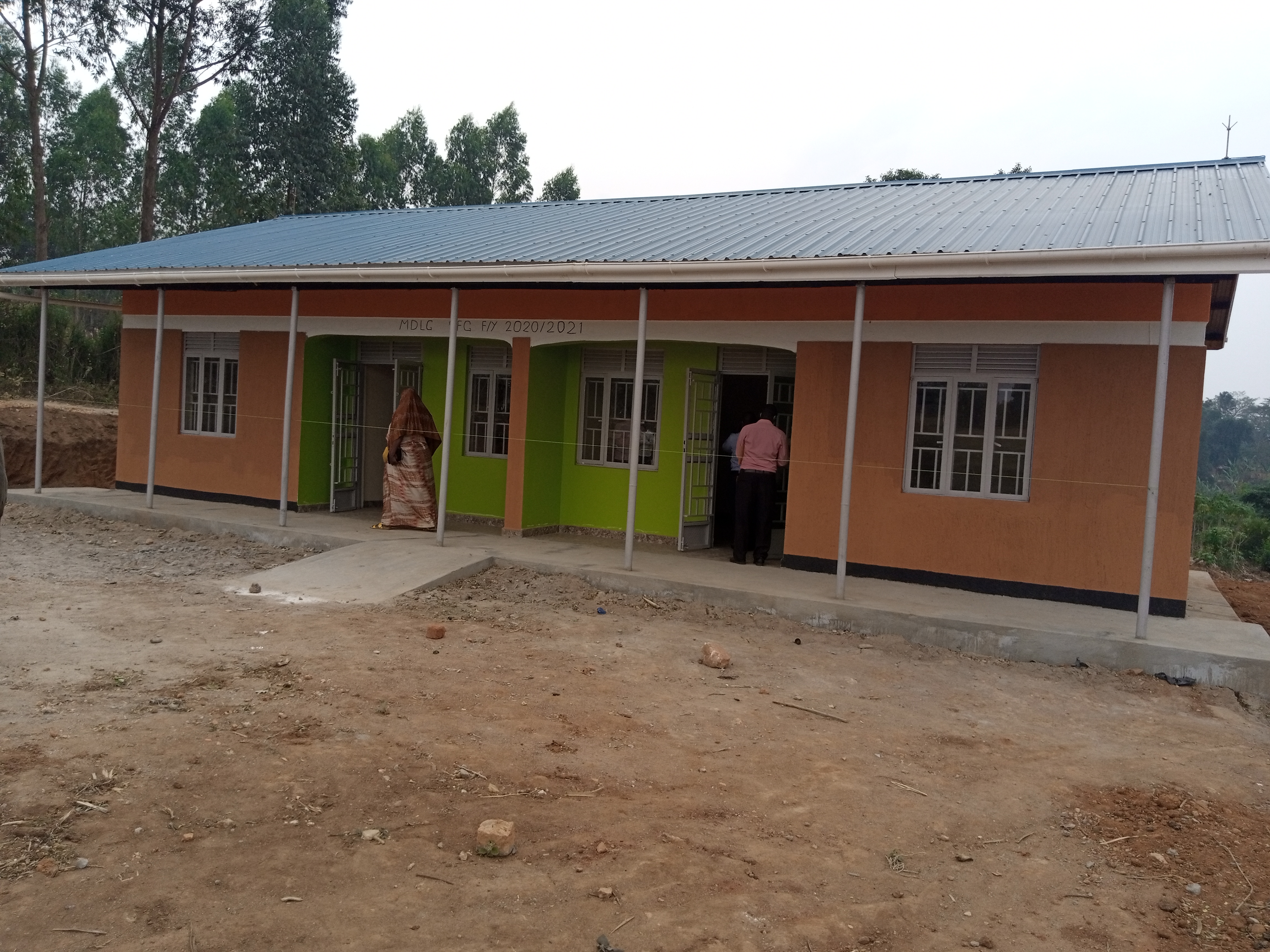 A twin staff quater building constructed at Bututi primary school , kasambya sub county 