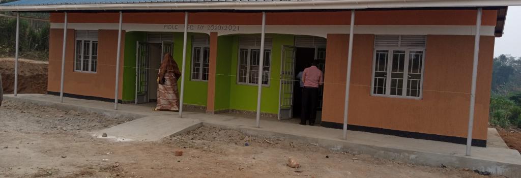 A twin staff quater building constructed at Bututi primary school , kasambya sub county 